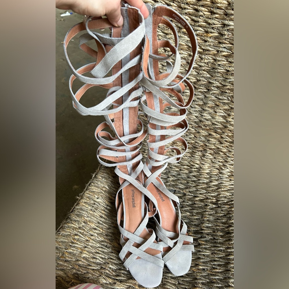 Women's Strappy Gladiator Sandals - Gray Jeffrey Campbell